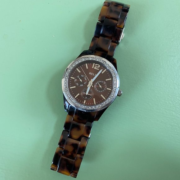 Relic/Fossil Tortoise Shell Watch EUC LOOK! - Picture 8 of 9